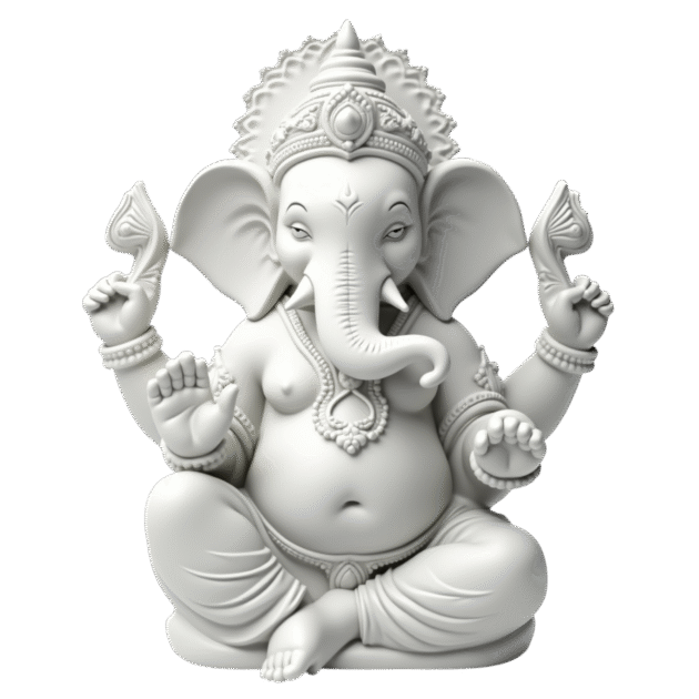 White Clay Statue